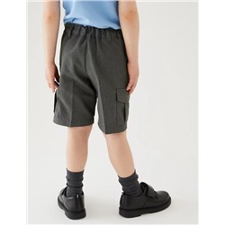 2pk Boys' Regular Leg Cargo School Shorts (2-14 Yrs)