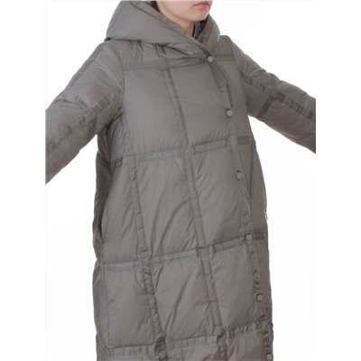 3065 GRAY Пальто пуховое зимнее женское (утиный пух)