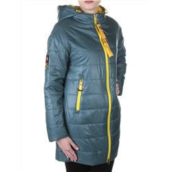 B19102 GRAY/GREEN Пальто демисезонное женское Aikesdfrs
