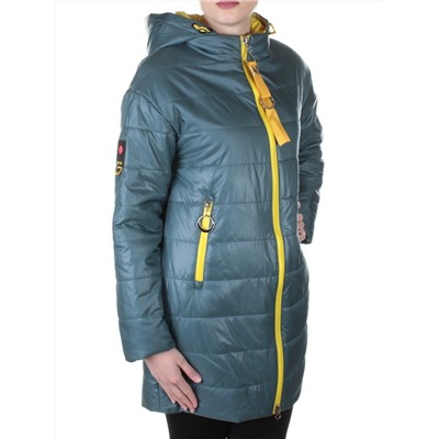 B19102 GRAY/GREEN Пальто демисезонное женское Aikesdfrs