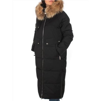 H23-631 BLACK Пальто зимнее женское (200 гр. тинсулейт)