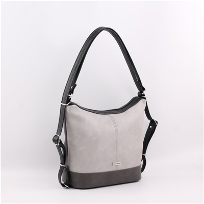 Сумка 1059 мульти итальянский серо-черный