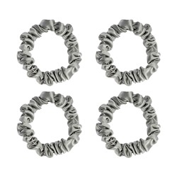 Набор из 4 шелковых резинок для волос светло-серого цвета из коллекции Essential