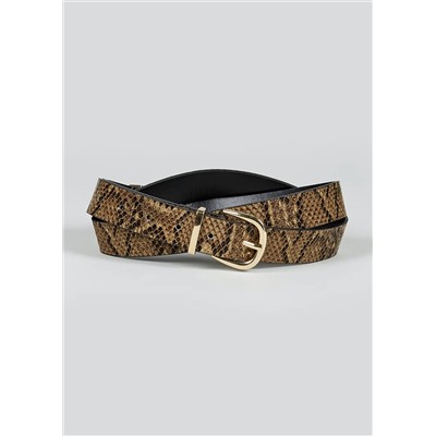 Faux Snakeskin Belt