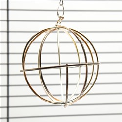 Кормушка для сена металлическая сфера, 8 х 8 х 15 см