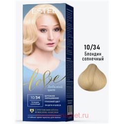 ESTEL Love Стойкая Крем-краска для волос тон 10/34 Блондин солнечный