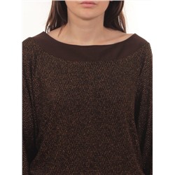 9801 BROWN Платье женское (90% полиэстер, 10% эластан)