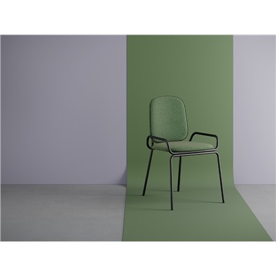 Стул Ror, 2 Frame, рогожка, черный /зеленый