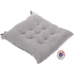 Сидушка на стул "SOFT" 40*40 см, цвет серый