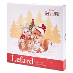 ТАРЕЛКА ЗАКУСОЧНАЯ LEFARD "ЕЛКА" 19 СМ КРАСНАЯ (КОР=18ШТ.)