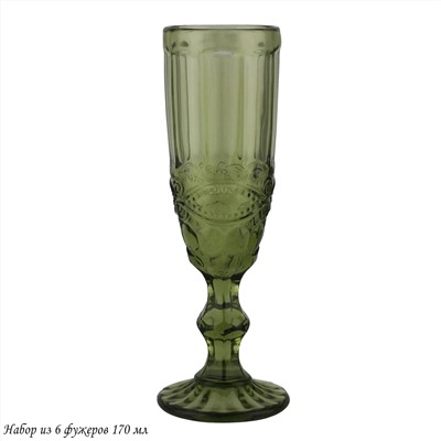 588-444 Набор из 6 фужеров 170 мл в под.уп.(х4) Зеленый