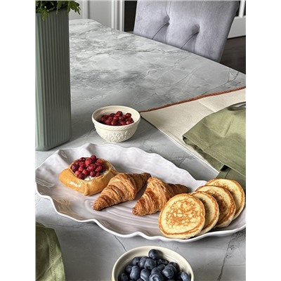 Блюдо сервировочное Clams серого цвета из коллекции Sea treasures