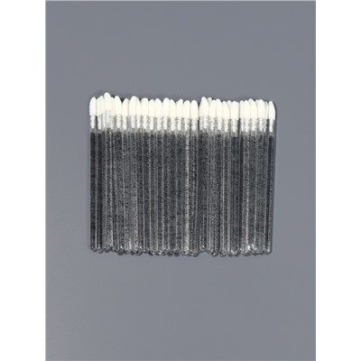 Аппликаторы для помады и блеска, набор 50 шт., 9 см, прозрачные