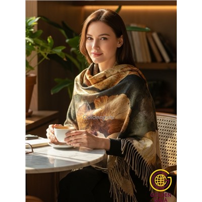 Платок теплый кашемировый с 3D принтом Арт 2591П/07