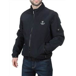 EM25057-1 BLACK Куртка-бомбер мужская демисезонная (100 гр. синтепон)