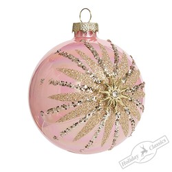 Шар "Король-Солнце" розовый (стекло) 8 см