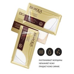 Гидрогелевая маска для шеи с коллагеном и козьим молоком, 30гр / BIOAQUA Fullerene Milk Collagen Neck Mask