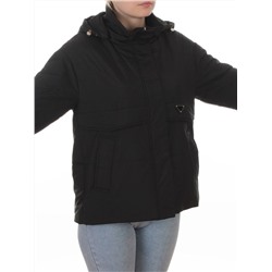 7060 BLACK Куртка демисезонная женская (100 гр. холлофайбер)