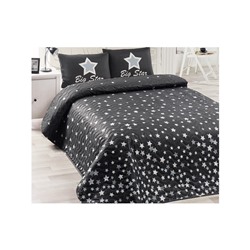 1 сп. Стеганое Покрывало Двустороннее 160x220 см. с Наволочкой 50x70 см. WhiteStar Siyah