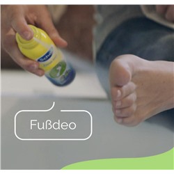 Scholl Fuss Extra Fresh спрей для ног, мягкий дезодорант для ног с длительным действием против неприятных запахов, 150 мл