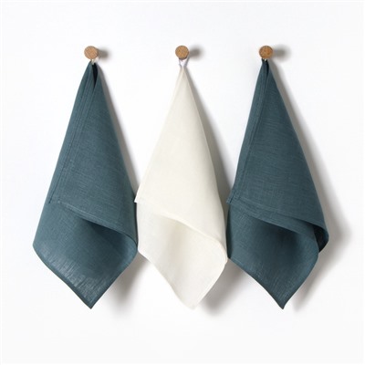 Набор полотенец кух. Этель Linen style 40х70-3шт, МИКС 100% лён