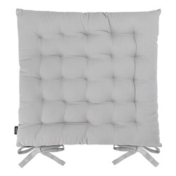 Подушка на стул из хлопка серого цвета из коллекции Essential, 35х35 см