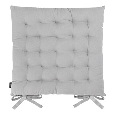 Подушка на стул из хлопка серого цвета из коллекции Essential, 35х35 см