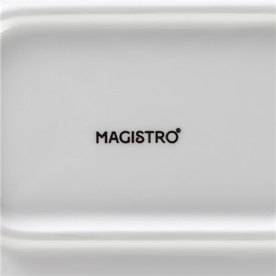 Мармит из жаропрочной керамики двойной Magistro «Бланш», 1.1 л, 26.5×16×6.5 см, белая