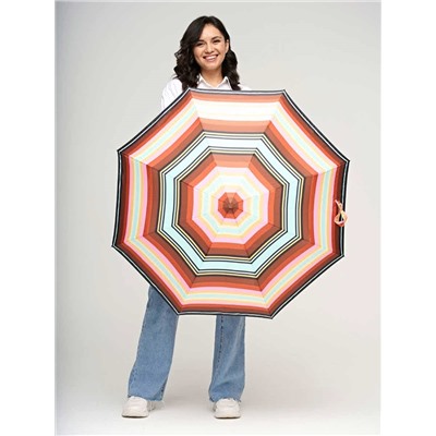 R346-1416 RodeoStripe (Разноцветная полоска) Зонт женский автомат Fulton