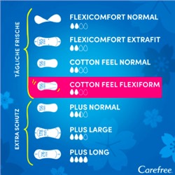 Carefree Slipeinlage Cotton Feel Flexiform ohne Duft 56 St, Карефри Ежедневные прокладки с хлопком Флексиформ 56шт, 5 упаковок (280 шт)