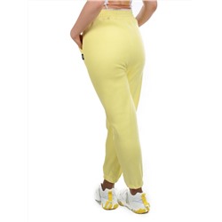09 YELLOW Брюки спортивные женские на флисе (100% хлопок) 7986