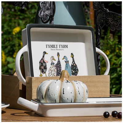 БЛЮДО С РУЧКАМИ LEFARD "FAMILY FARM" КВАДРАТ. 25,5*18*4 СМ (КОР=18ШТ.)