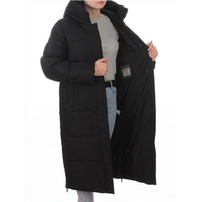 L667 BLACK Пальто зимнее женское (200 гр. холлофайбер)