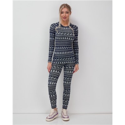 Комплект женского термобелья темно-синего цвета 2520TS
