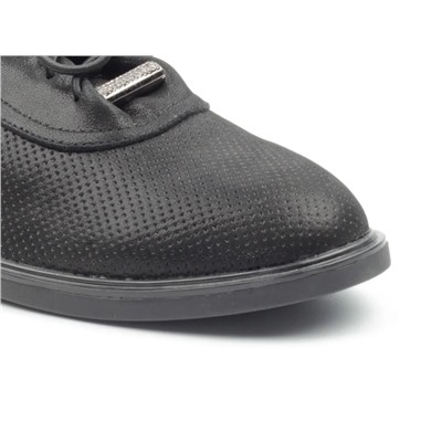 03-S49-T49 S19-121 Y1058 BLACK Полуботинки женские (натуральная кожа)