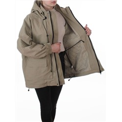 3096 GREY/GREEN Куртка демисезонная женская (100 гр. холлофайбер)