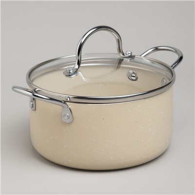 КАСТРЮЛЯ AGNESS С АНТИП. ПОКР.  И СТЕКЛ. КРЫШКОЙ 1350 МЛ, 16*8 СМ