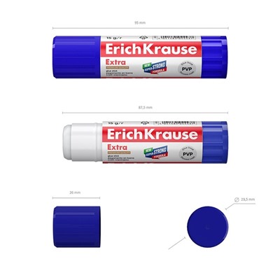 Клей-карандаш, ErichKrause Extra, усиленный, 15 г