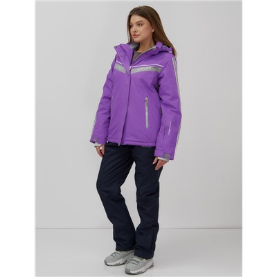 Горнолыжный костюм женский зимний УЦЕНКА фиолетового цвета 02809F