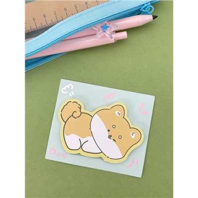 Блок стикер для записей "Corgi dreaming", green