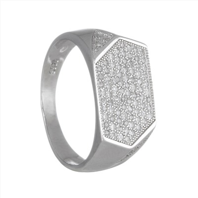 Печатка с фианитами ТФКЕ.122ФТ-