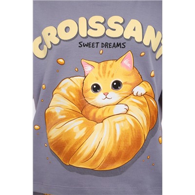 Пижама для девочки "Круассаны" арт. ПД-019-088