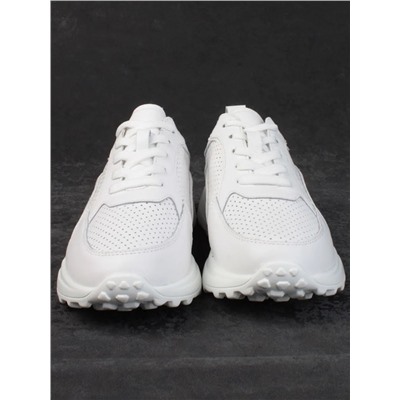 05-HY24-1D WHITE Кроссовки женские (натуральная кожа)