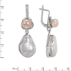 Серьги 'Дари' с жемчугом ИАСК.300ЖМN-1
