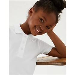 2pk Girls' Slim Fit School Polo Shirts (2-16 Yrs)