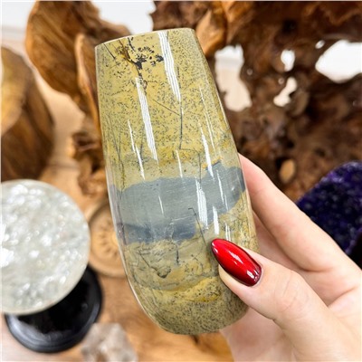 Радуга Самоцветов Ваза из дендритовой Яшмы