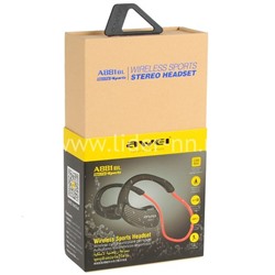 Наушники MP3/MP4 AWEI (A881BL) SPORT Bluetooth вакуумные красные