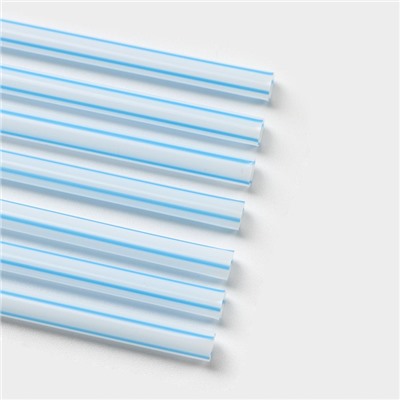 Трубочки одноразовые для напитков Доляна, 21 см, d=5 мм, с гофрой, в полоску, 50 шт., МИКС