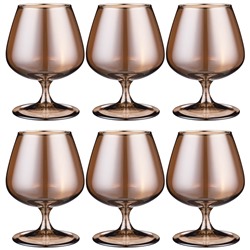 НАБОР БОКАЛОВ ДЛЯ БРЕНДИ ИЗ 6 ШТ "ГОРЬКИЙ ШОКОЛАД"  410 МЛ