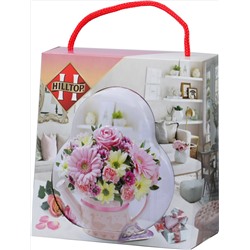 HILLTOP. 8 марта. Футляр «Розовые цветы» 50 гр. жест.банка